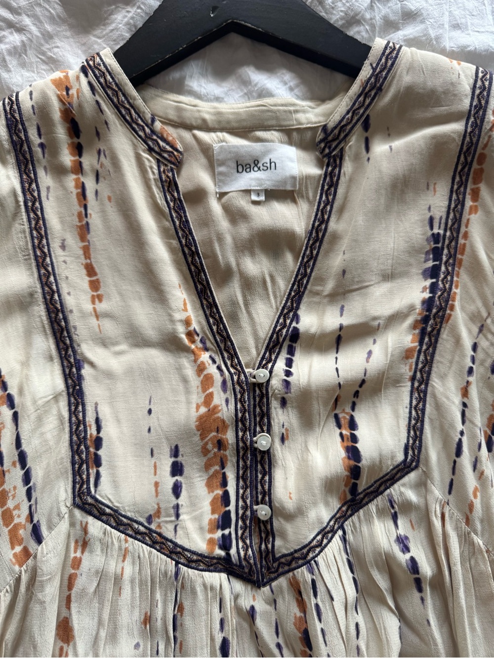 ba&sh Isolde Ivory Printed Tiered Maxi Dress - Picture 4 of 6